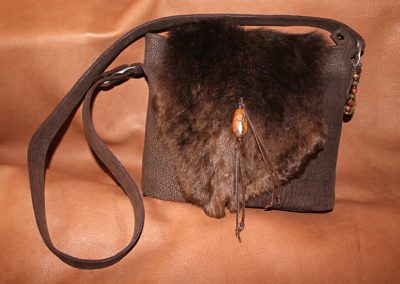 Bison leather fur image